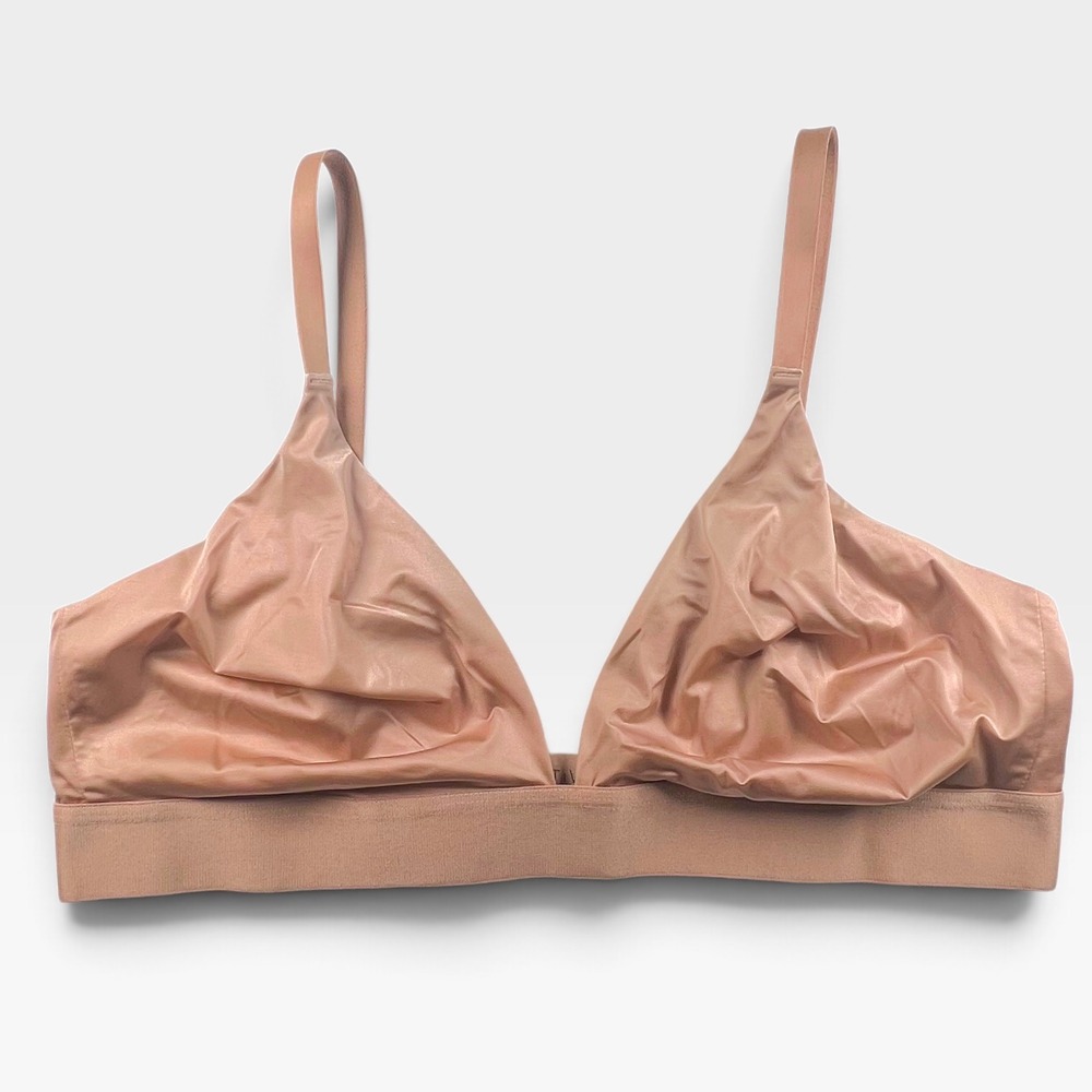 Negative Underwear Glace Triangle Bra Buff Nude Size 5 Wireless Minimalist